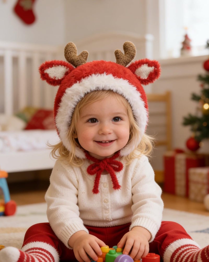 MINGSEECESS Kids Knitted Beanie Hat Cute Frog Cartoon Winter Warmer Cap with Big Eyes for Baby Boys Girls - Image 4
